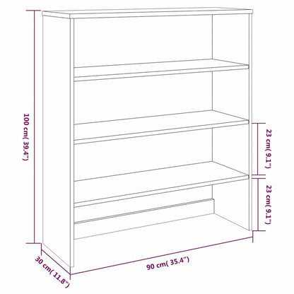 vidaXL Partie supérieure de buffet HAMAR blanc 90x30x100 cm bois massif