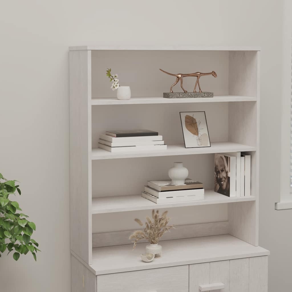 vidaXL Partie supérieure de buffet HAMAR blanc 90x30x100 cm bois massif