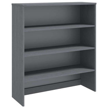 vidaXL Haut de vaisselier HAMAR Gris foncé 90x30x100 cm Bois massif
