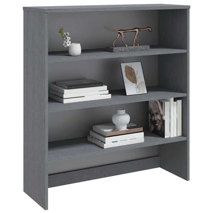 vidaXL Haut de vaisselier HAMAR Gris foncé 90x30x100 cm Bois massif