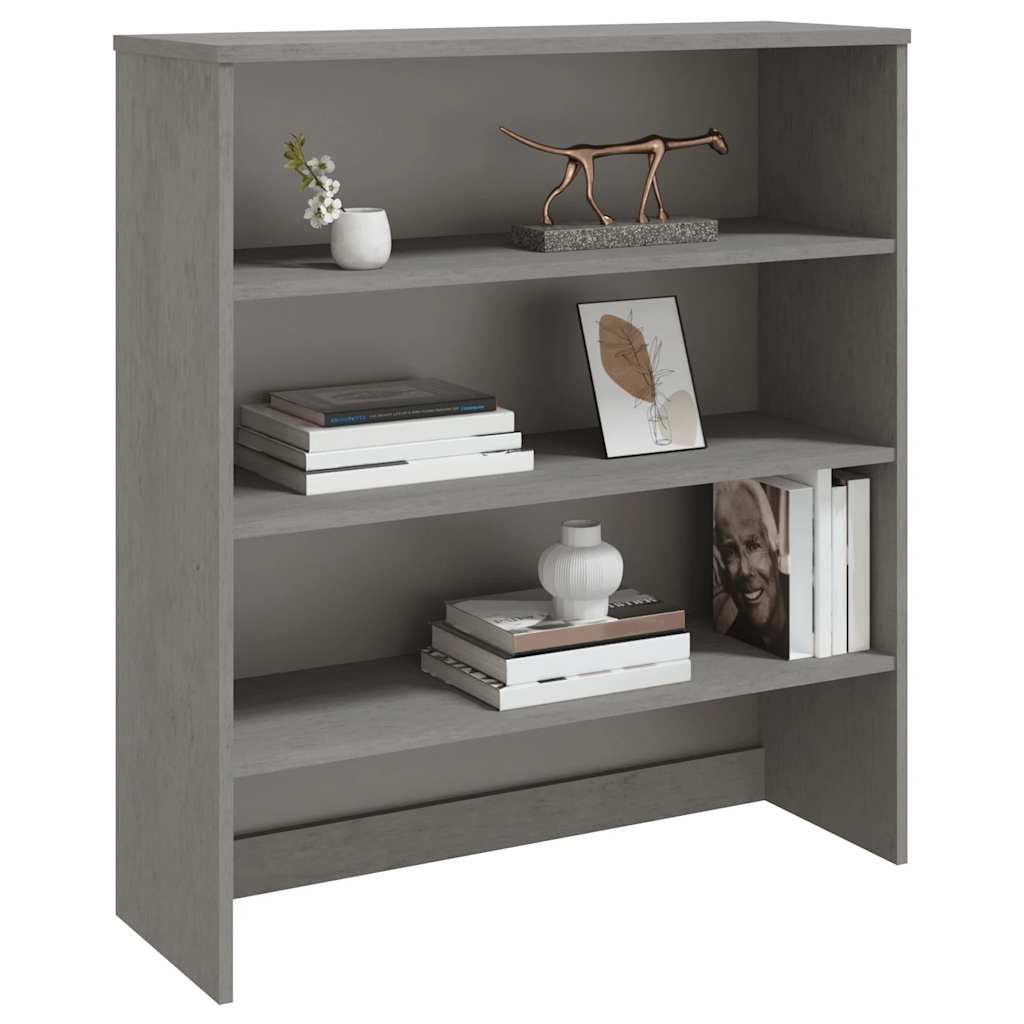 Meuble haut de buffet HAMAR gris clair 90x30x100 cm bois massif vidaXL