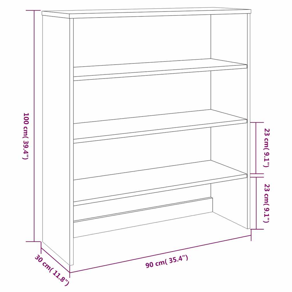 Meuble haut de buffet HAMAR gris clair 90x30x100 cm bois massif vidaXL