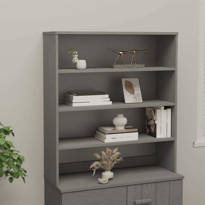 Meuble haut de buffet HAMAR gris clair 90x30x100 cm bois massif vidaXL