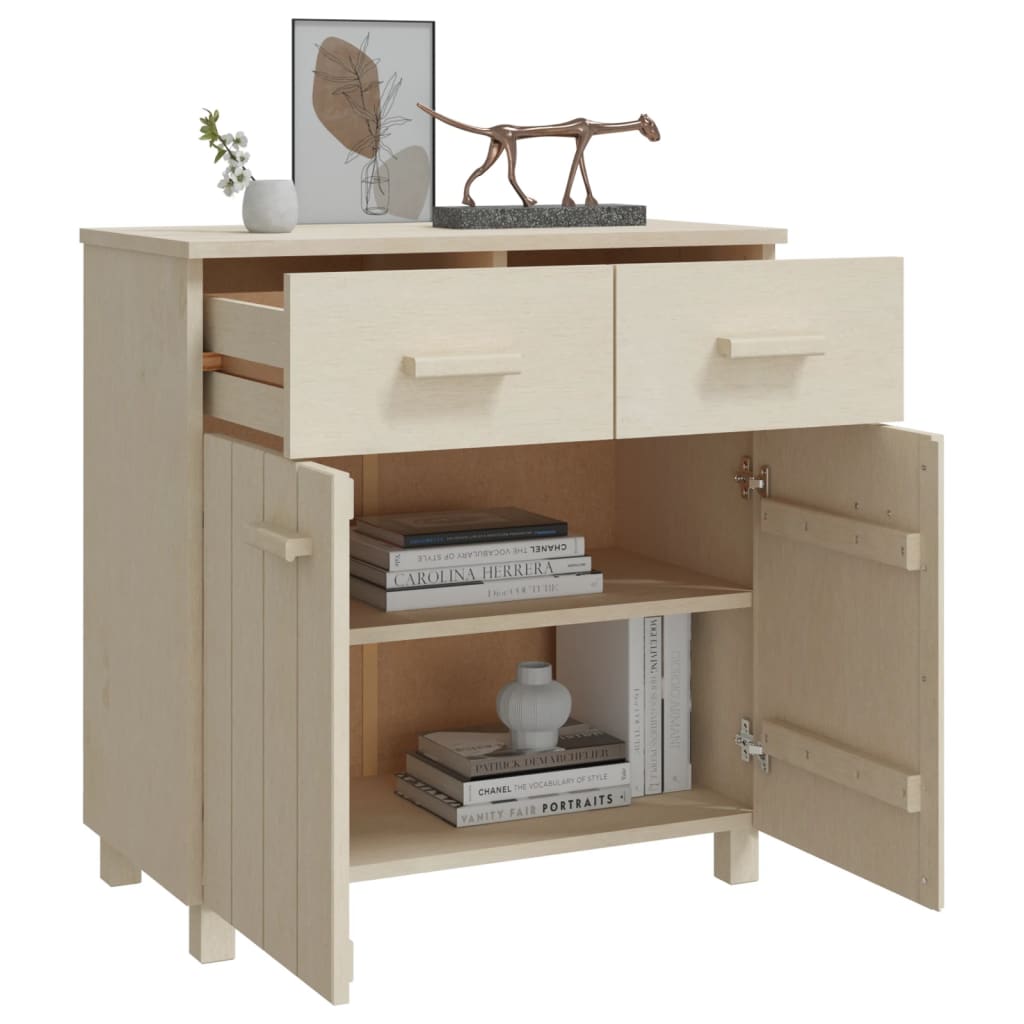 vidaXL Buffet HAMAR Bois de pin massif marron miel 79x40x80 cm
