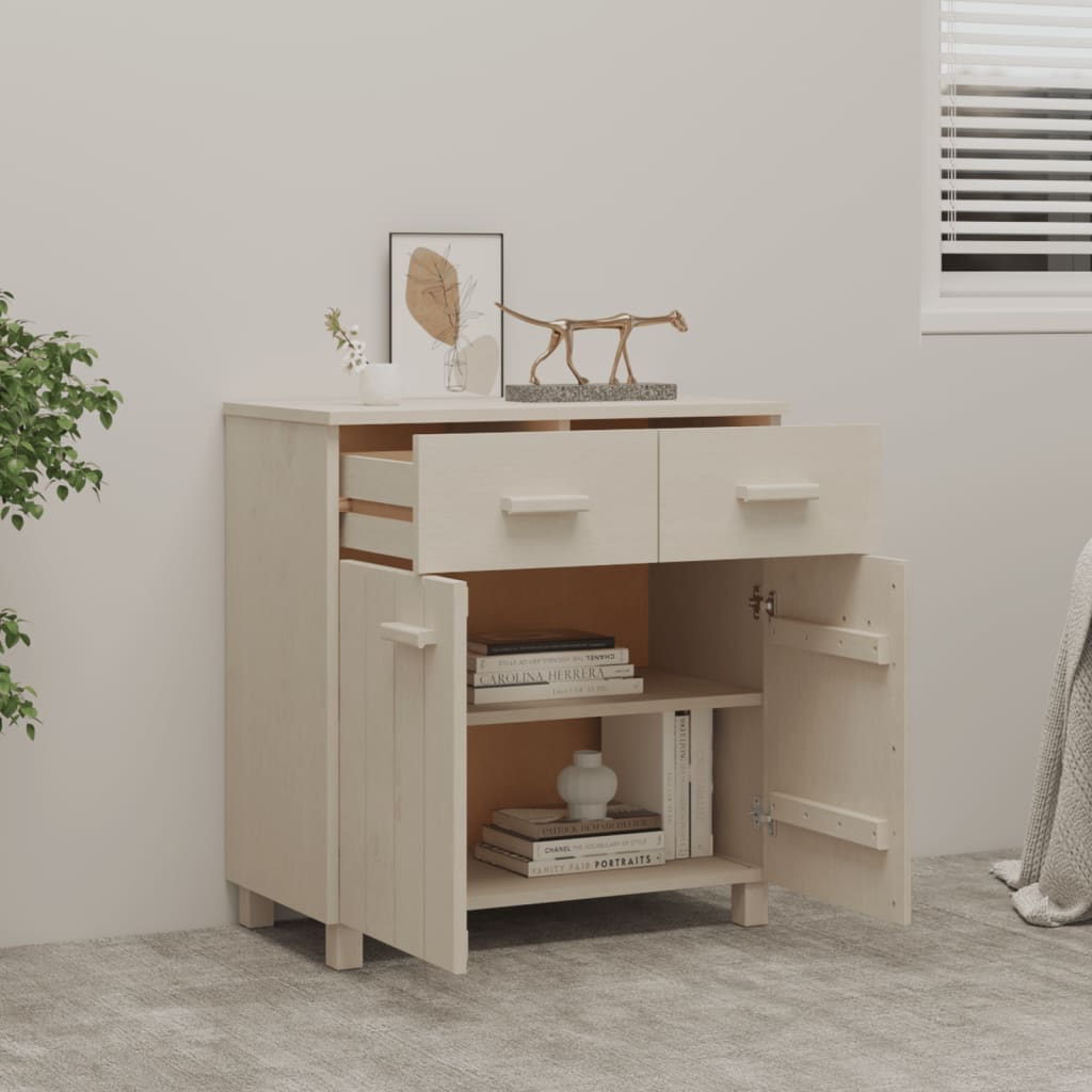 vidaXL Buffet HAMAR Bois de pin massif marron miel 79x40x80 cm