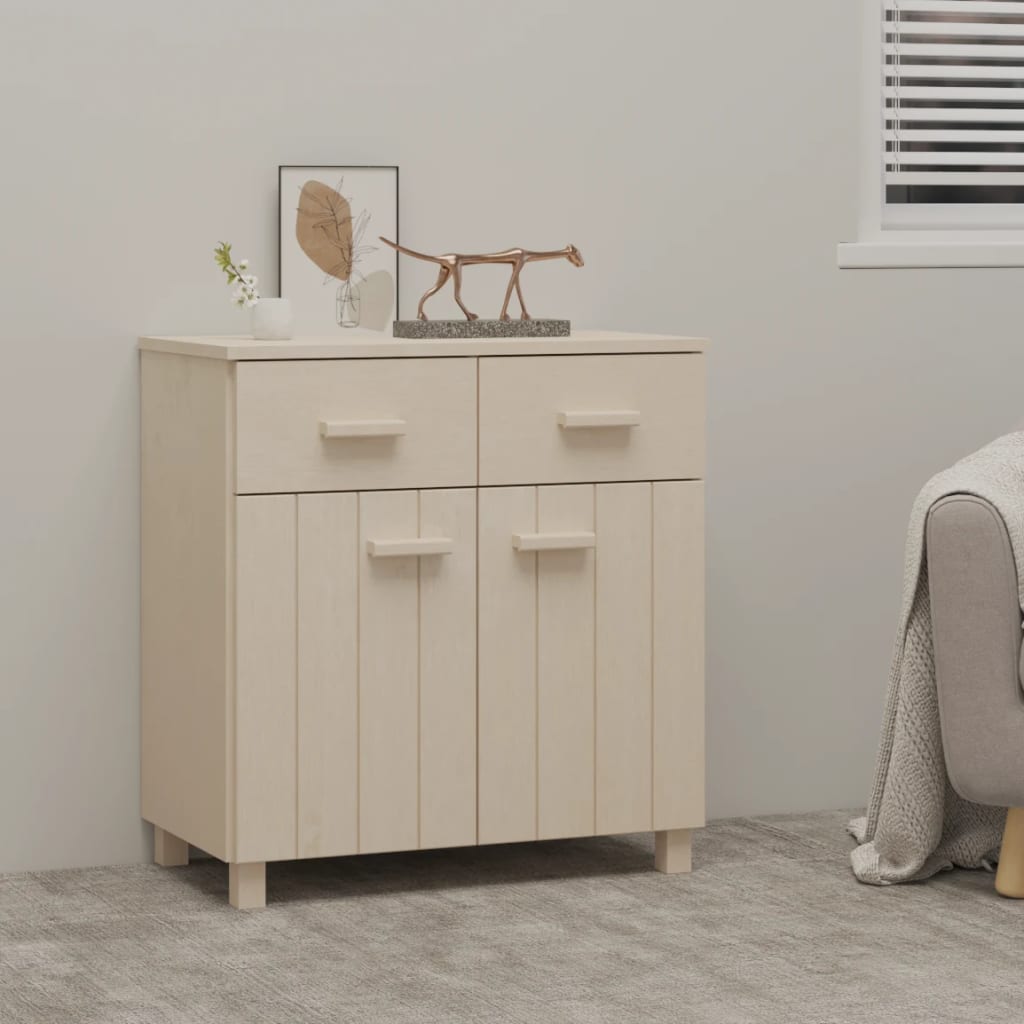 vidaXL Buffet HAMAR Bois de pin massif marron miel 79x40x80 cm