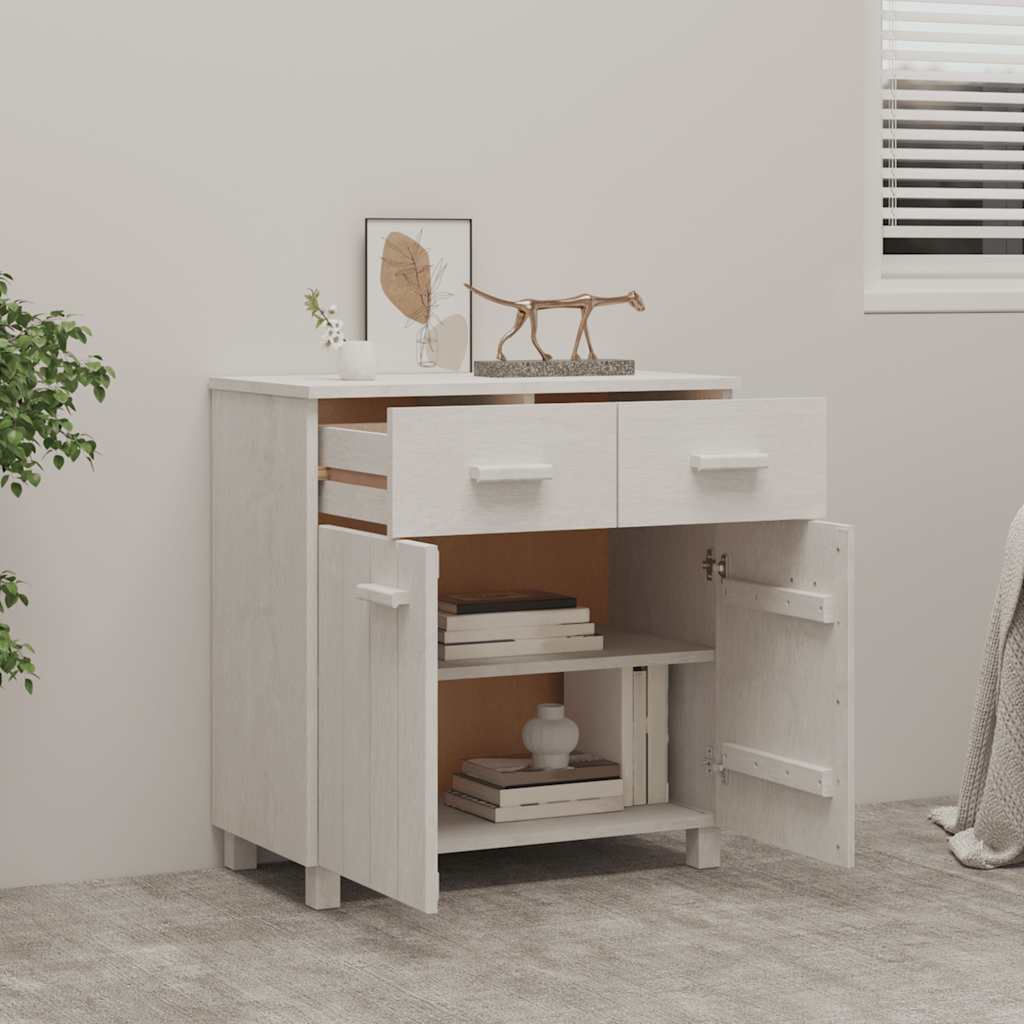 vidaXL Buffet HAMAR blanc 79x40x80 cm bois de pin massif