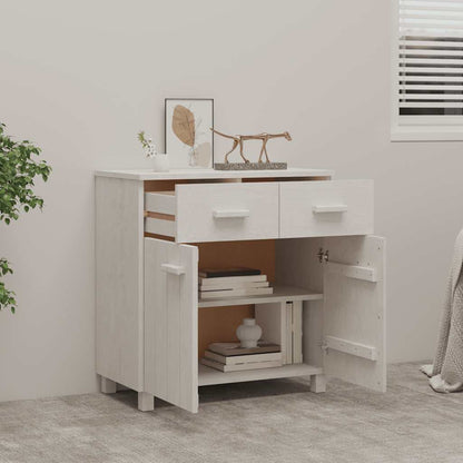 vidaXL Buffet HAMAR blanc 79x40x80 cm bois de pin massif