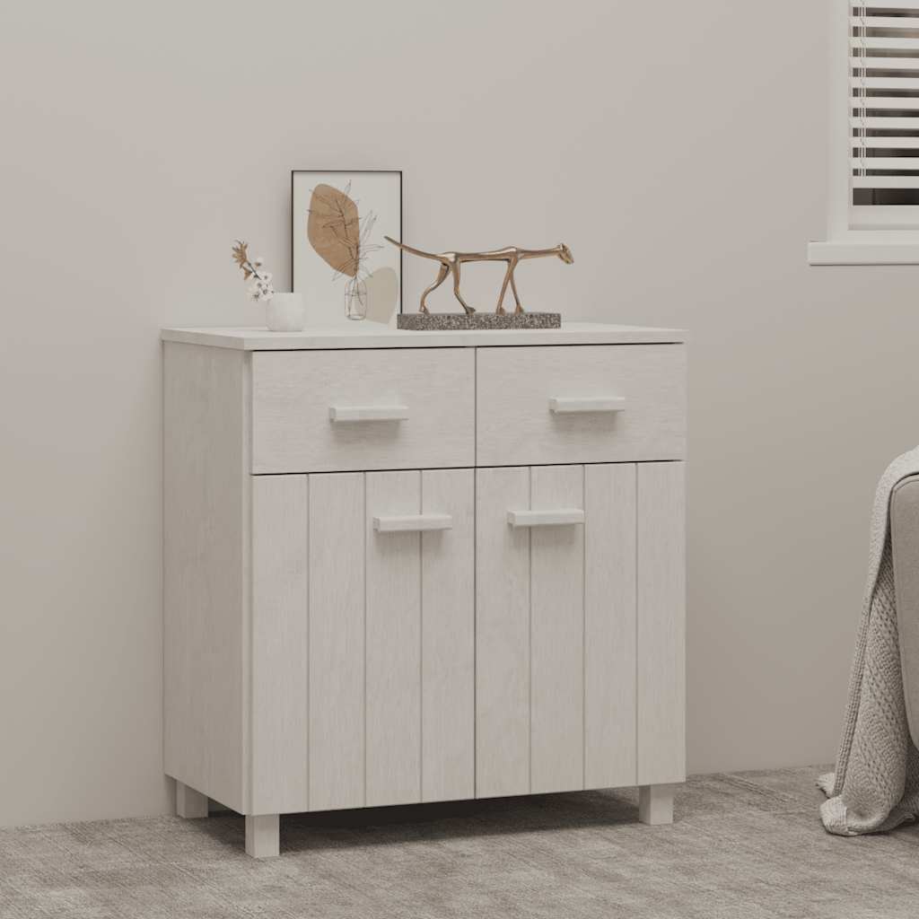 vidaXL Buffet HAMAR blanc 79x40x80 cm bois de pin massif