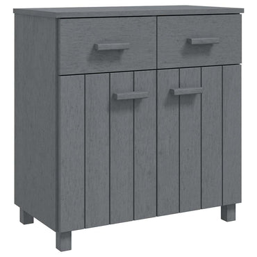 vidaXL Commode HAMAR Gris foncé 79x40x80 cm Bois de pin massif