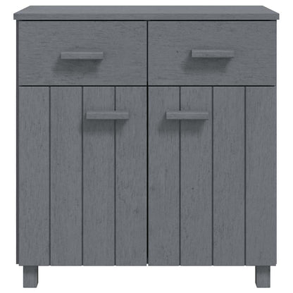 vidaXL Commode HAMAR Gris foncé 79x40x80 cm Bois de pin massif