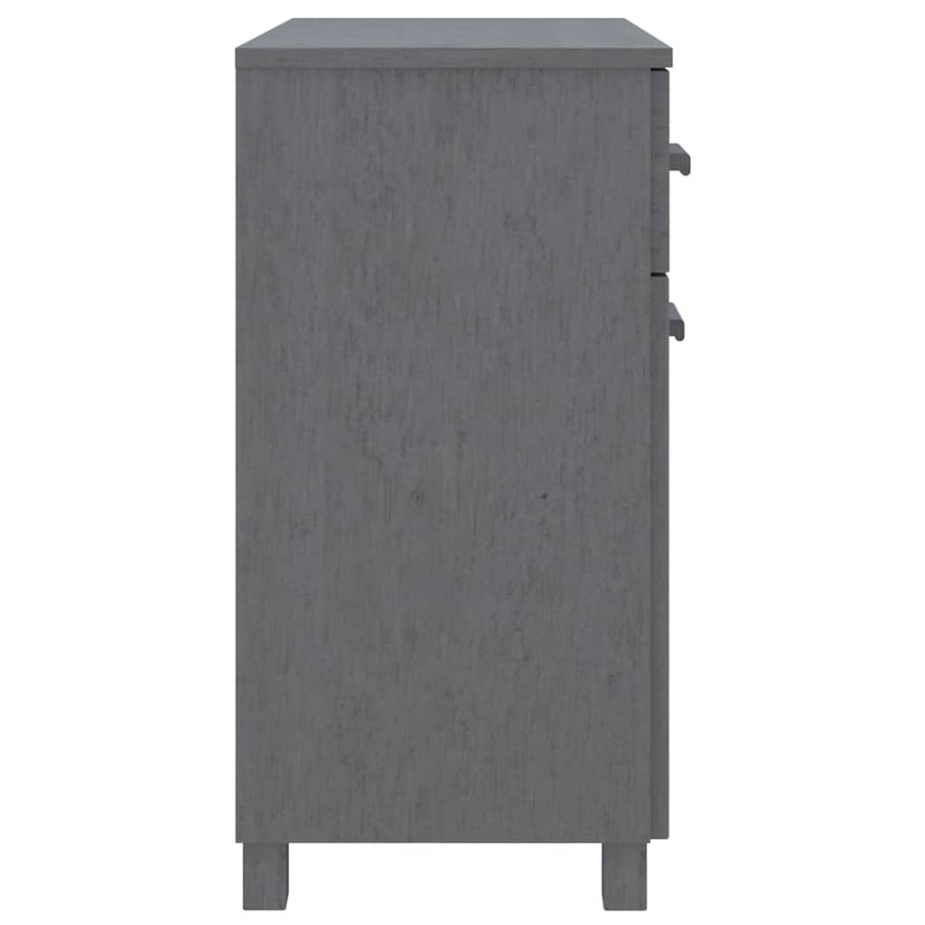 vidaXL Commode HAMAR Gris foncé 79x40x80 cm Bois de pin massif