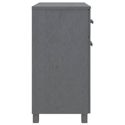 vidaXL Commode HAMAR Gris foncé 79x40x80 cm Bois de pin massif
