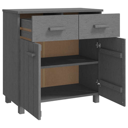 vidaXL Commode HAMAR Gris foncé 79x40x80 cm Bois de pin massif