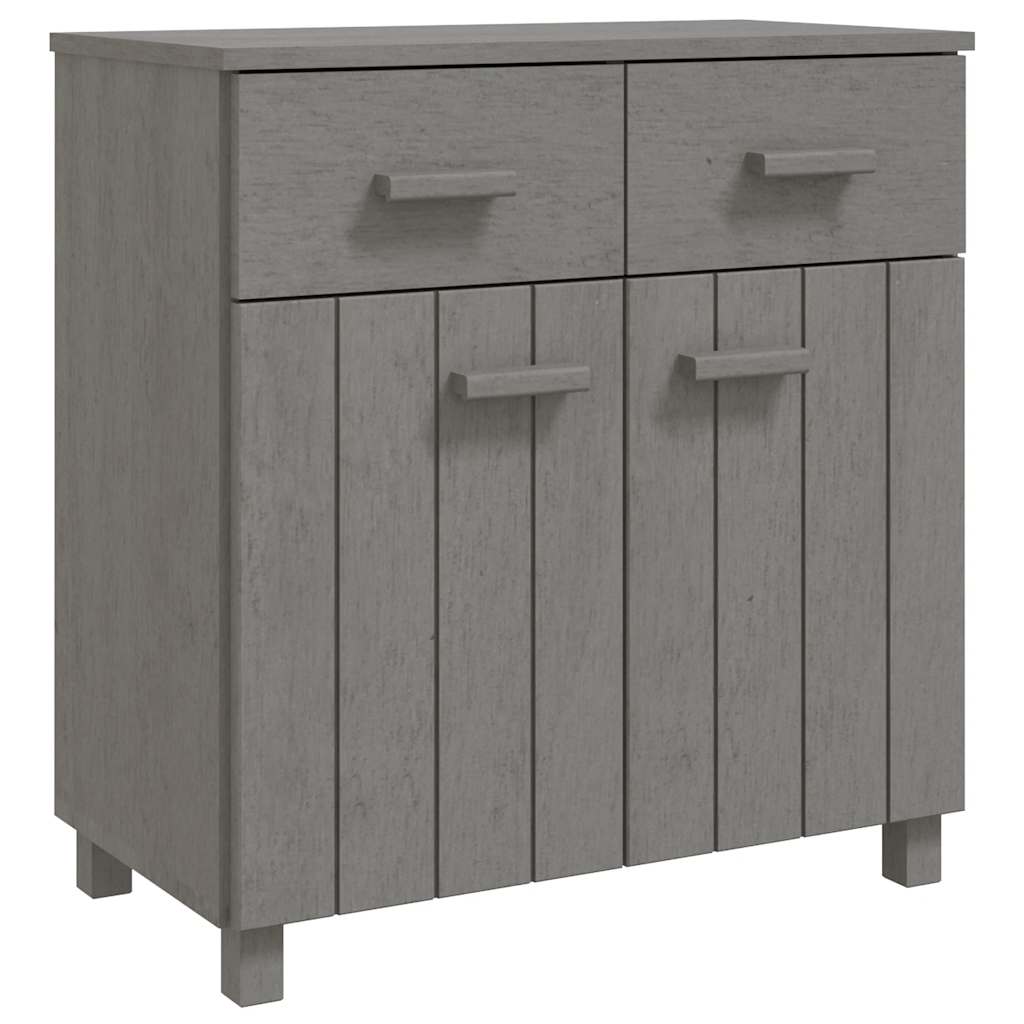 vidaXL Buffet HAMAR Gris clair 79x40x80 cm Bois de pin massif
