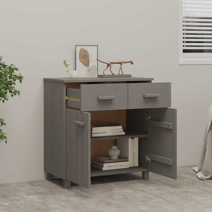 vidaXL Buffet HAMAR Gris clair 79x40x80 cm Bois de pin massif