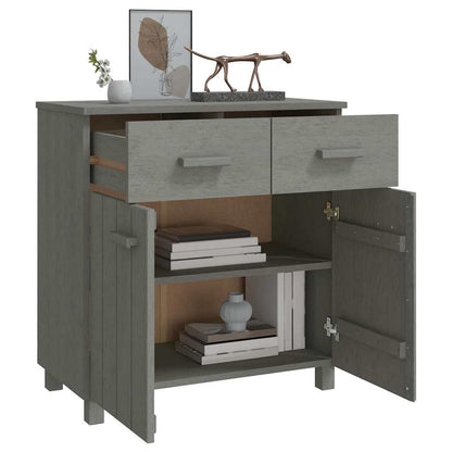 vidaXL Buffet HAMAR Gris clair 79x40x80 cm Bois de pin massif