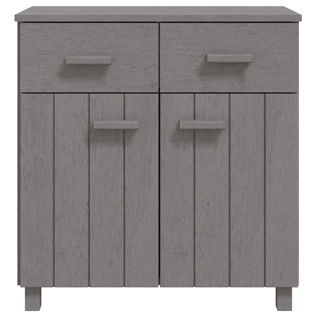 vidaXL Buffet HAMAR Gris clair 79x40x80 cm Bois de pin massif