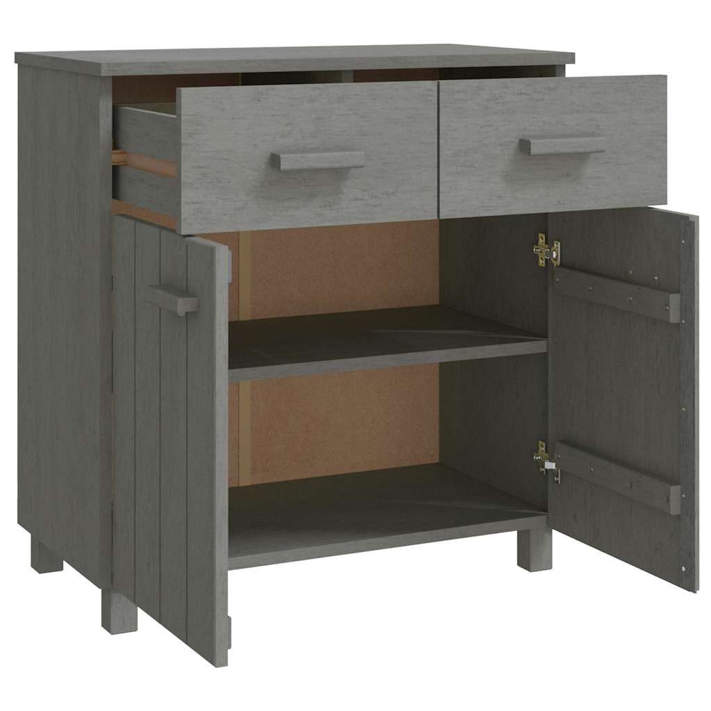 vidaXL Buffet HAMAR Gris clair 79x40x80 cm Bois de pin massif