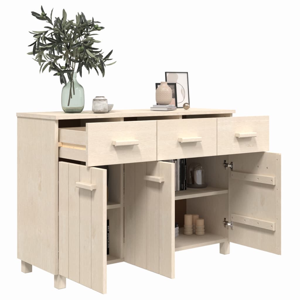 vidaXL Bahut HAMAR Bois de pin massif Marron miel 113x40x80 cm