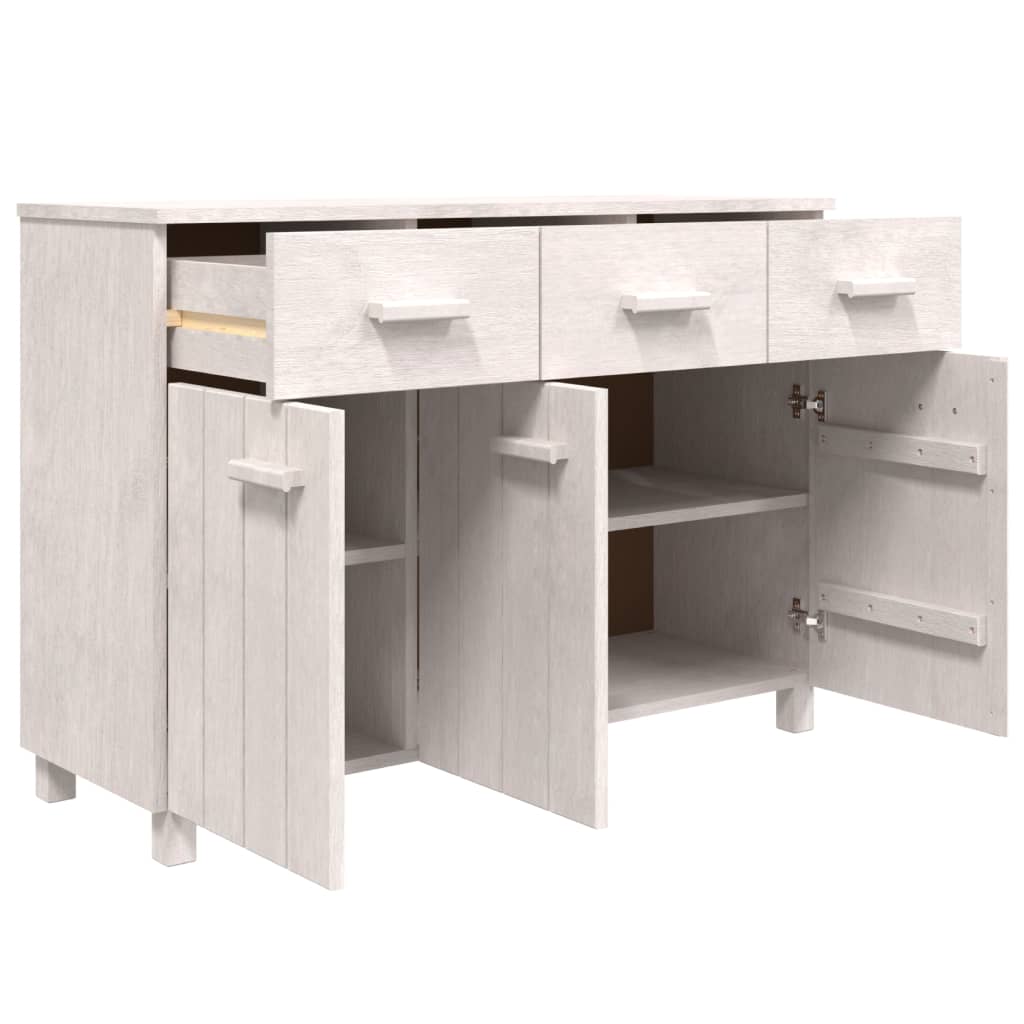vidaXL Buffet HAMAR blanc 113x40x80 cm Bois de pin massif