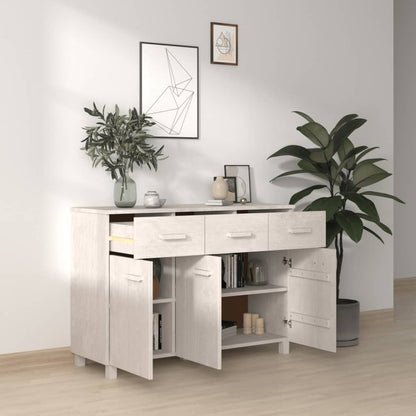 vidaXL Buffet HAMAR blanc 113x40x80 cm Bois de pin massif