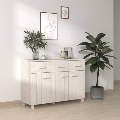 vidaXL Buffet HAMAR blanc 113x40x80 cm Bois de pin massif