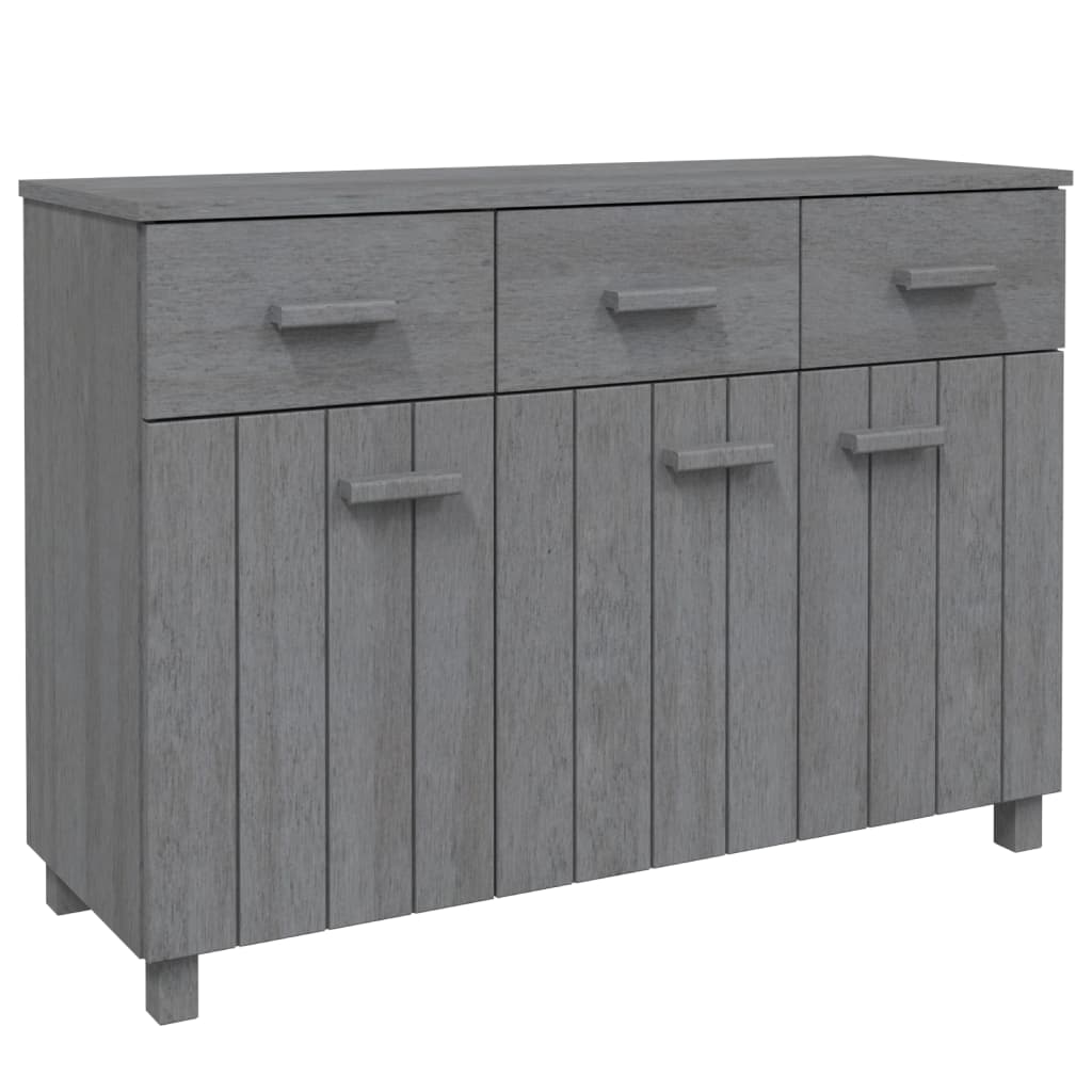 vidaXL Buffet HAMAR Gris foncé 113x40x80 cm Bois de pin massif
