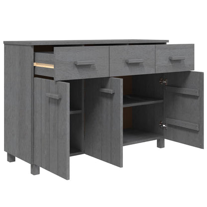 vidaXL Buffet HAMAR Gris foncé 113x40x80 cm Bois de pin massif