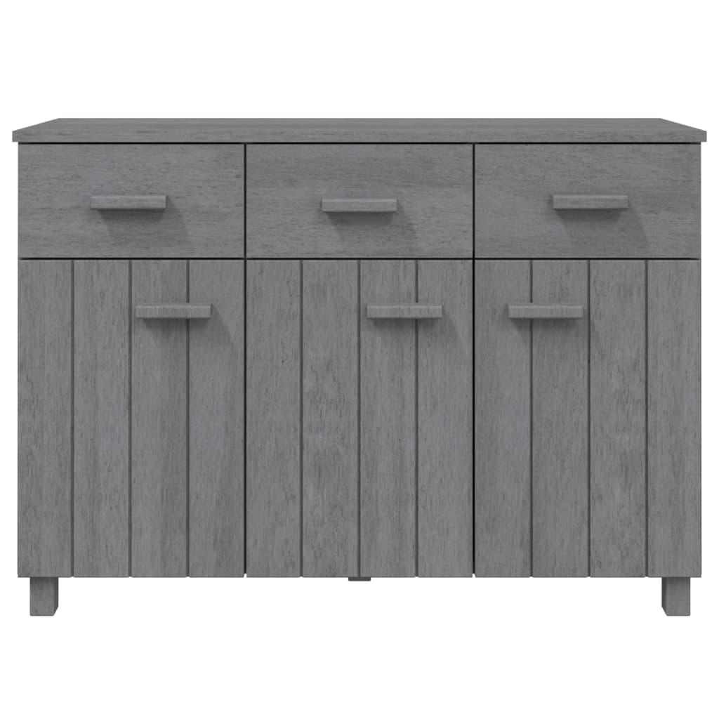 vidaXL Buffet HAMAR Gris foncé 113x40x80 cm Bois de pin massif