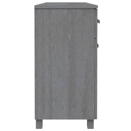 vidaXL Buffet HAMAR Gris foncé 113x40x80 cm Bois de pin massif
