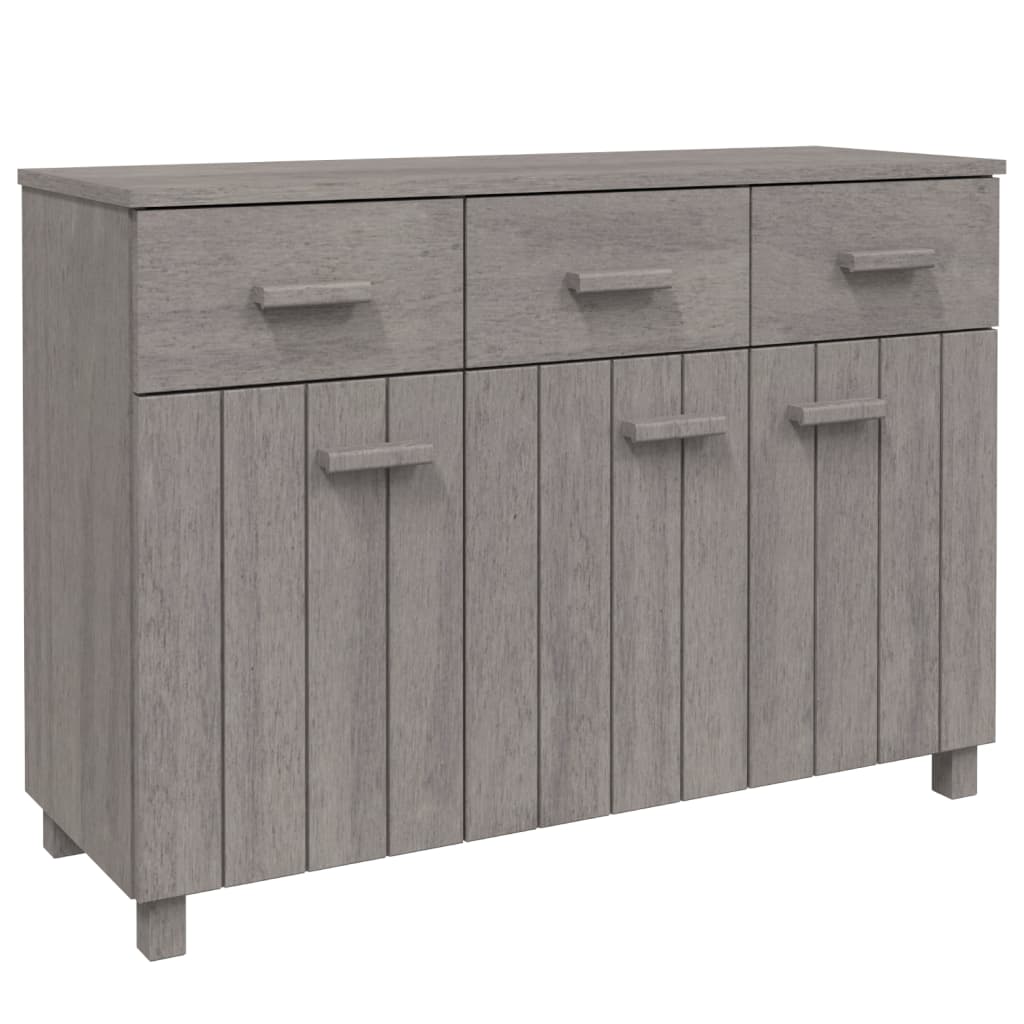 vidaXL Bahut HAMAR Gris clair 113x40x80 cm Bois de pin massif