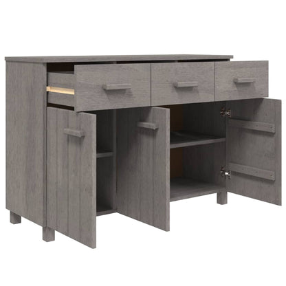 vidaXL Bahut HAMAR Gris clair 113x40x80 cm Bois de pin massif