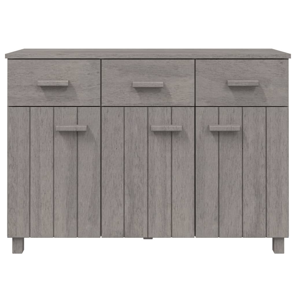 vidaXL Bahut HAMAR Gris clair 113x40x80 cm Bois de pin massif