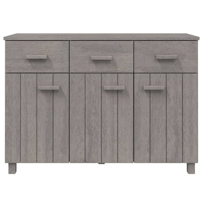 vidaXL Bahut HAMAR Gris clair 113x40x80 cm Bois de pin massif