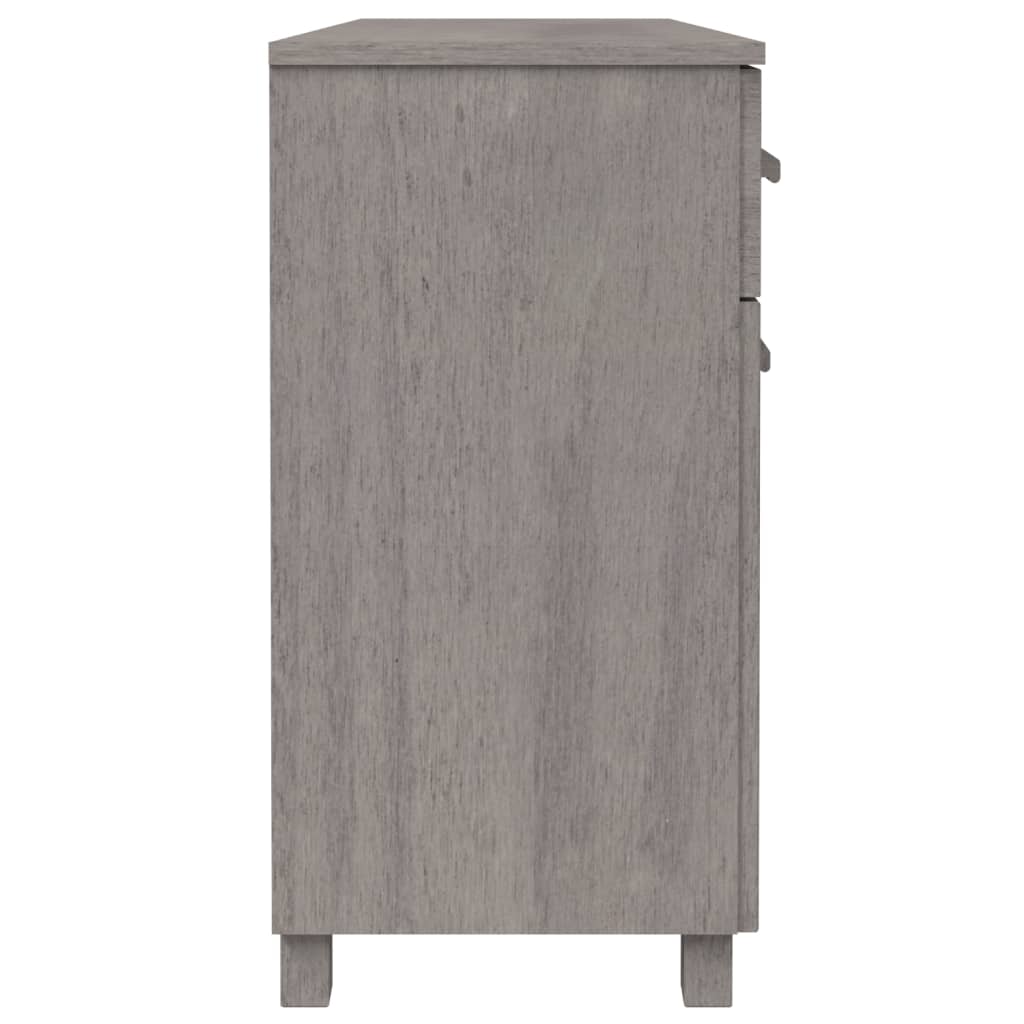 vidaXL Bahut HAMAR Gris clair 113x40x80 cm Bois de pin massif