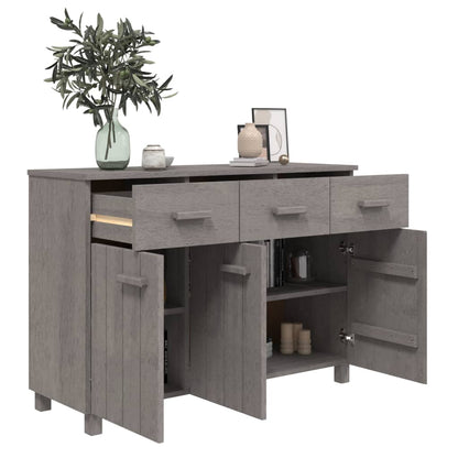 vidaXL Bahut HAMAR Gris clair 113x40x80 cm Bois de pin massif