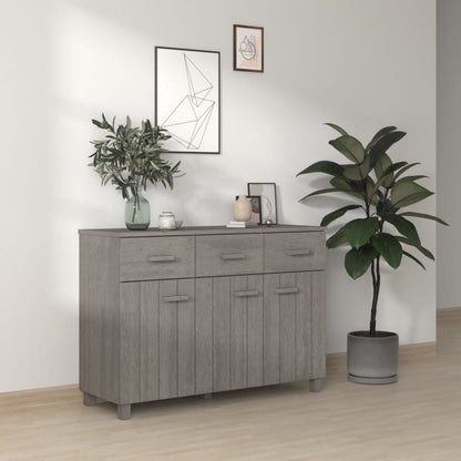 vidaXL Bahut HAMAR Gris clair 113x40x80 cm Bois de pin massif