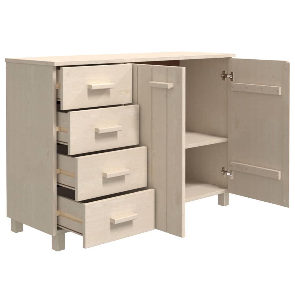 vidaXL Buffet HAMAR marron miel 113x40x80 cm Bois de pin massif