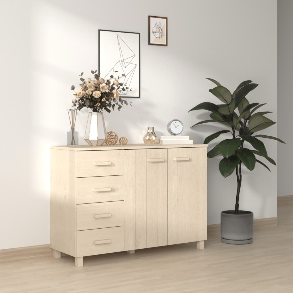 vidaXL Buffet HAMAR marron miel 113x40x80 cm Bois de pin massif