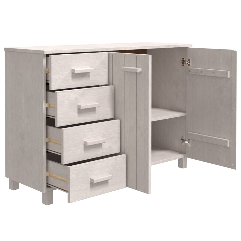 vidaXL Buffet HAMAR blanc 113x40x80 cm Bois de pin massif