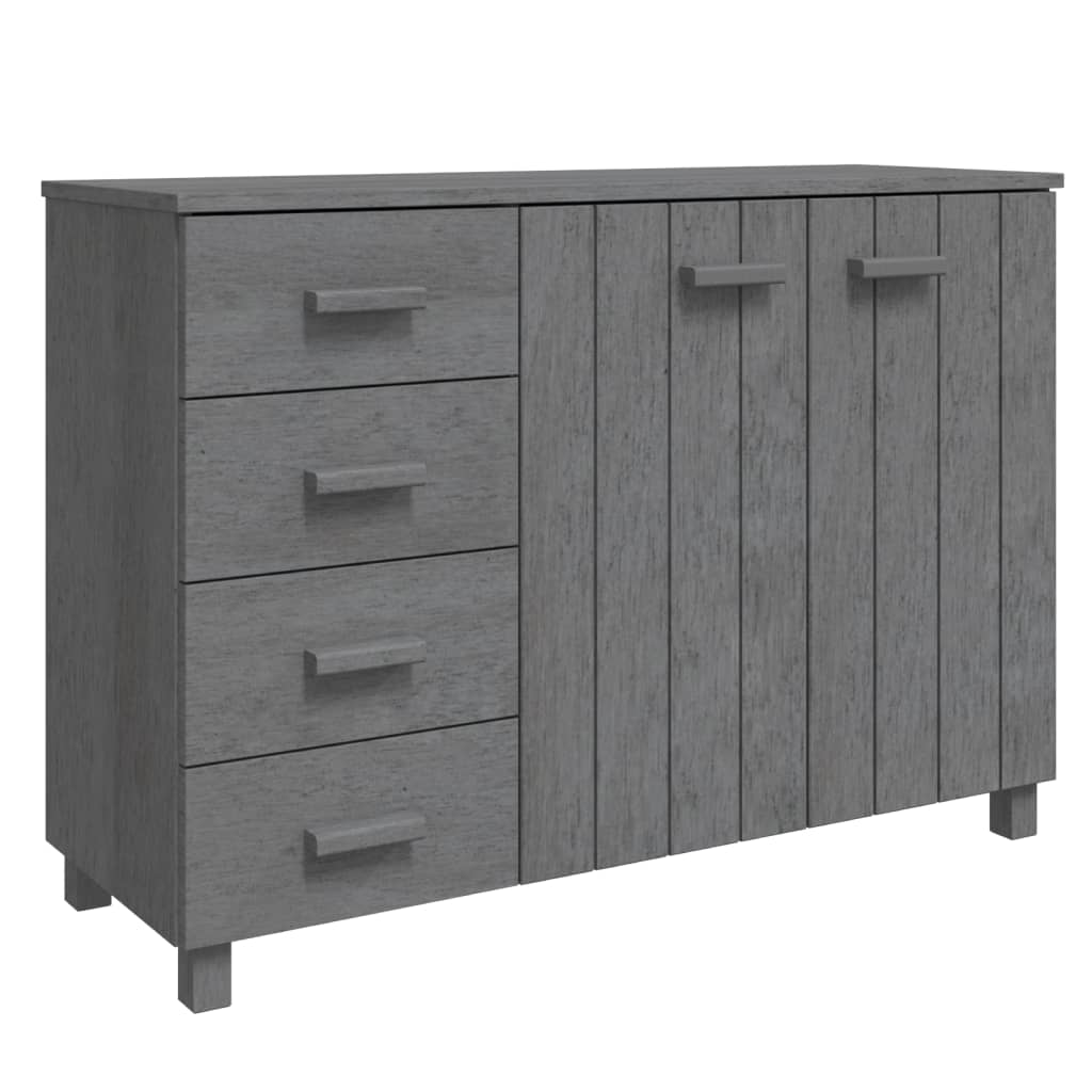 vidaXL Buffet HAMAR Gris foncé 113x40x80 cm Bois de pin massif