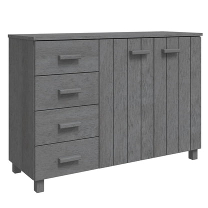 vidaXL Buffet HAMAR Gris foncé 113x40x80 cm Bois de pin massif