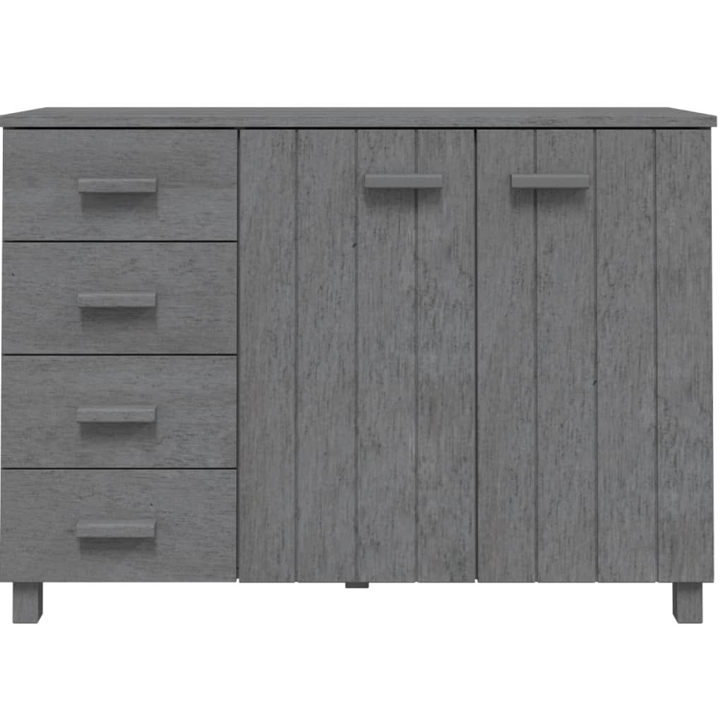 vidaXL Buffet HAMAR Gris foncé 113x40x80 cm Bois de pin massif