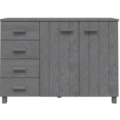 vidaXL Buffet HAMAR Gris foncé 113x40x80 cm Bois de pin massif