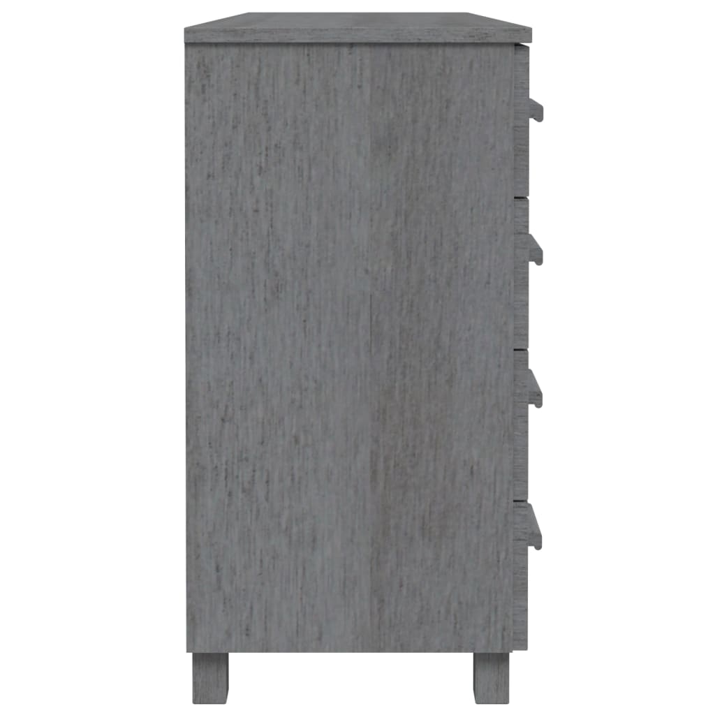 vidaXL Buffet HAMAR Gris foncé 113x40x80 cm Bois de pin massif