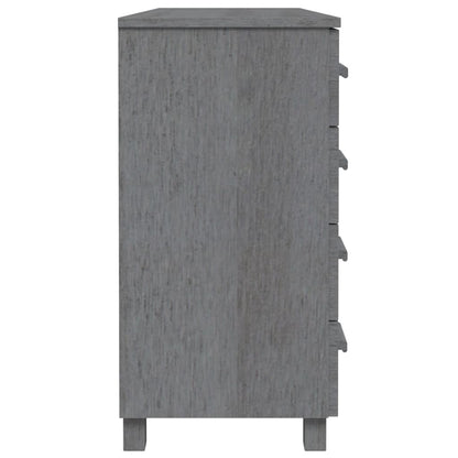 vidaXL Buffet HAMAR Gris foncé 113x40x80 cm Bois de pin massif