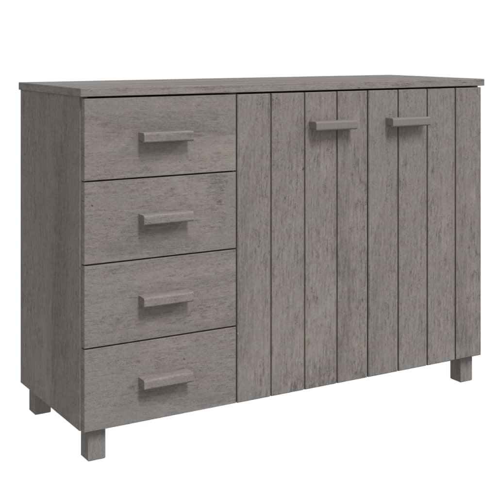 vidaXL Commode HAMAR Gris clair 113x40x80 cm Bois de pin massif