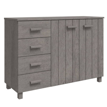 vidaXL Commode HAMAR Gris clair 113x40x80 cm Bois de pin massif
