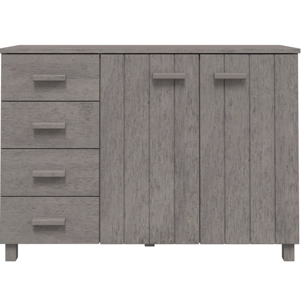 vidaXL Commode HAMAR Gris clair 113x40x80 cm Bois de pin massif